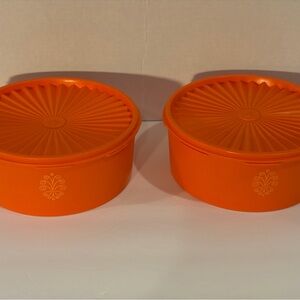 Tupperware Orange Food Storage Containers